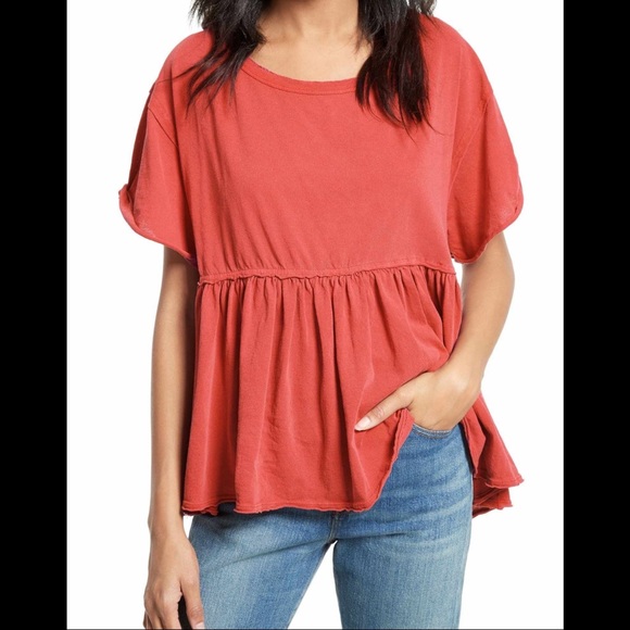 Free People Tops - NWT Free People Sz L Peplum Tee